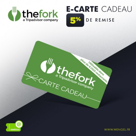 Réduction THE FORK E-Carte Cadeau &Wengel