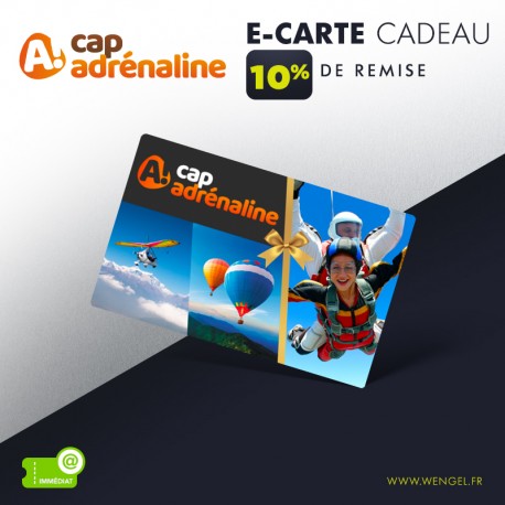 Réduction CAP ADRENALINE - E-Carte Cadeau