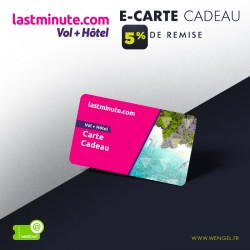 LAST MINUTE.COM "Vol + Hôtel" - E-Carte Cadeau Immédiate