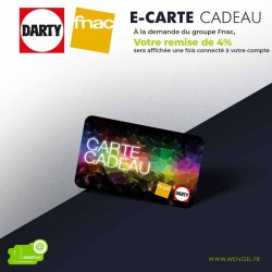 Réduction FNAC DARTY - E-Carte Cadeau &Wengel
