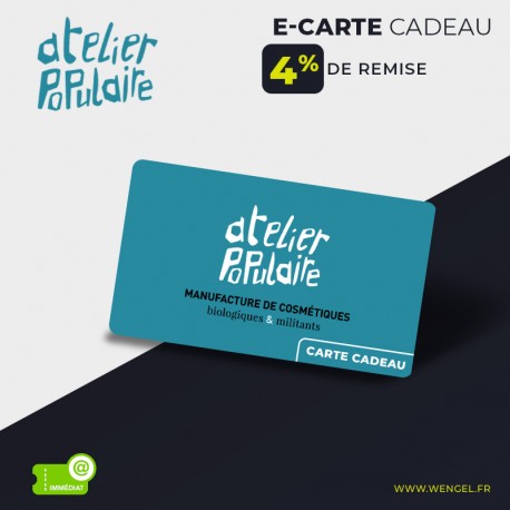 Réduction ATELIER POPULAIRE E-Carte Cadeau & WENGEL