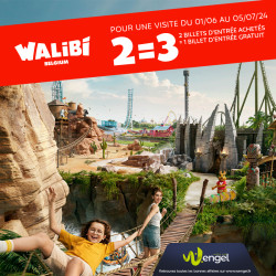 WALIBI BELGIUM - Offre 2 billets achetés, 1 billet offert 2024