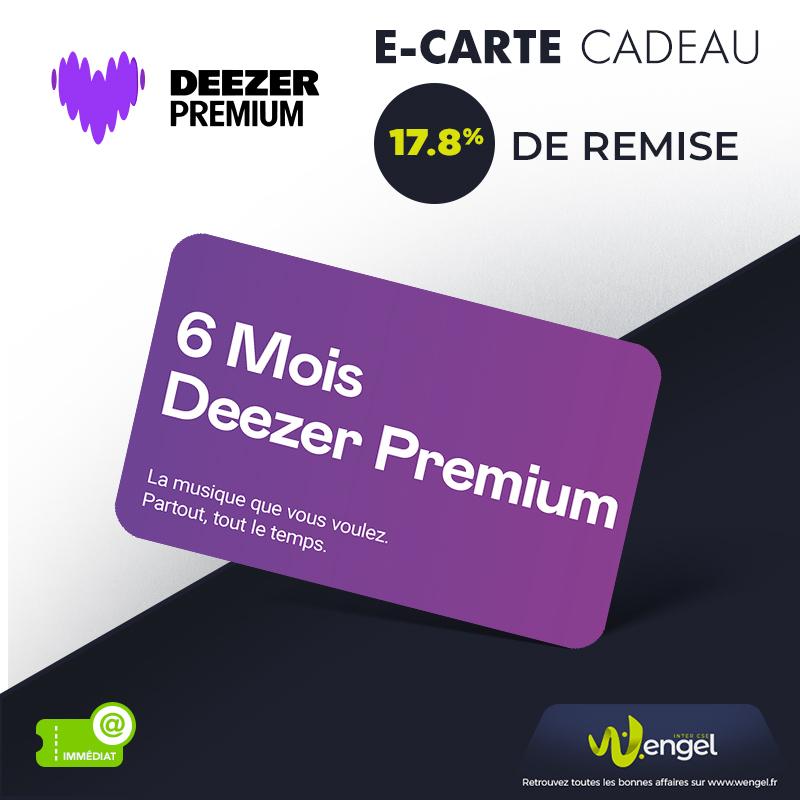 DEEZER Premium - E-Carte Cadeau Immédiate